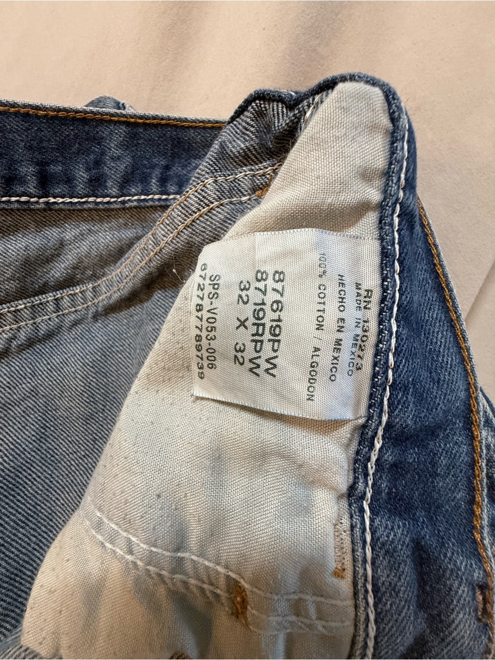 Classic Vintage Blue Rustler 100% cotton Men's Straight-Leg Jeans - Picture 3 of 8
